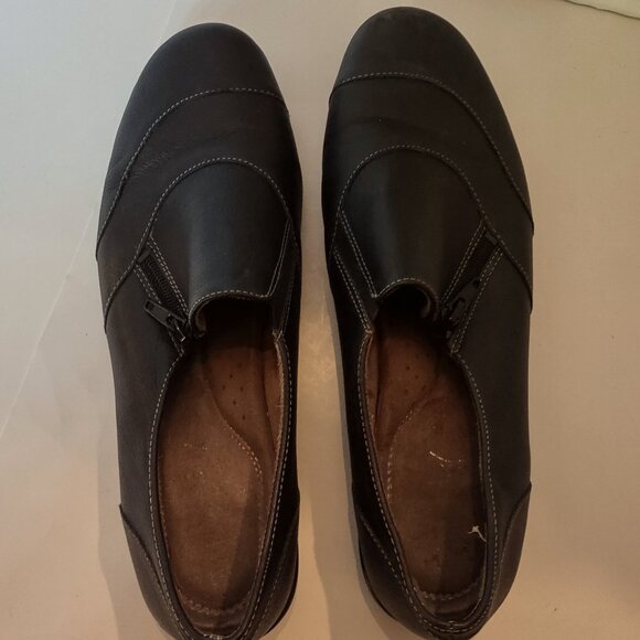 Natural Soul All Thru Comfort Black Zip Up Women's Loafer Bootie Shoe Size 11 - Picture 6 of 8